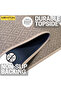 Set of 2 Anti-Fatigue Non-Slip Rubber Mats, Washable Kitchen Rugs, Beige - 2