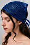 Blue Sequin Sparkly Women's Bandana |   Stylish and Trendy Hair Accessory with Luxurious Fabric - 3