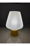 Modern Ribbed Mushroom Table Lamp - Yellow Base - Stylish and Warm Lighting - 7