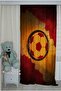 Yellow and Red Fan Double-Winged Children's Room Drapery Curtain - 2