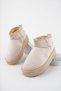 Women's Suede Fur Lined Thick Sole Ankle Short Women's Boots&Bootie Beige