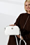 Multi-Compartment Medium Size Soft Leather Women's Adjustable Cross Shoulder Bag - 3