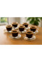 Glass Hammer Series Frosted Glass Gilt Coffee Cup Set for 6 Persons 90ml - 4