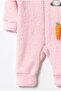 Winter Sweet Plush Rabbit Patterned Hooded Zippered Baby Jumpsuit - 3