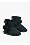 Pom Pom Accent Ankle Boots with Zip Closure