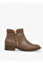 Solid Ankle Boots with Zip Closure - 3