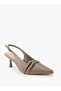 Buckle Accent Shoes with Flared Heels - 2
