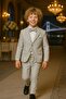 Boys' Jacket Shirt Trousers Bow Tie Three-Piece Suit 4 Pieces (Choose One Size Larger) - 3
