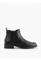 Women's Solid Block Heel Chelsea Boots with Pull Tab - 3