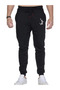 Men's Black Skinny Leg Sweatpants Cotton Combed Slim Fit Jogger - 5