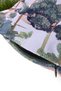 Green Chinese Style Village View Digital Printed Velvet Cushion Cover with Fringes - 3