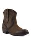- Khaki Nubuck Zippered Women's Boots 105-2598-Venus - 2