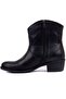 - Black Leather Zippered Women's Boots 105-2598-Venus - 3