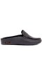 - Gray Leather Women's House Slippers 109-560-B