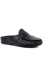 - Gray Leather Women's House Slippers 109-560-B - 2