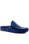 - Navy Blue Leather Marine Men's House Slippers 110-558-E - 2