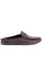 - Gray Leather Printed Women's House Slippers 109-557-X