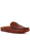 - Tan Leather Printed Men's House Slippers 110-547-X - 2