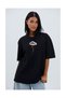 Lightning Strike Patterned Unisex Oversize T-Shirt