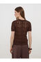 Esvab • Modern & Distinctive Zero Roba Collar Openwork Women's Knitwear Sweater - 5