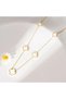 Clover Stainless Anti-Tarnish Steel Gold White Necklace Bracelet Earrings Set of 3 - 7