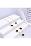 Clover Stainless Anti-Tarnish Steel Gold Black Necklace Bracelet Earrings Set of 3 - 7