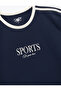 Comfortable Fit Ribbed Crew Neck Short Sleeve Printed Sports T-Shirt - 5