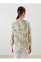Nevavm Collar Patterned Blouse with a Difference - 4
