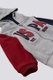 BASE. Polo Assn Gray Melange Zippered Hooded Baby 3-Piece Set - 5