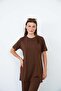 Soft Viscose Long Tunic-Brown - 7