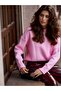 Pink Crew Neck Oversize Knitwear Sweater - 7