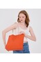 |   Women's Bag |   Large Size |   Snap Fastener |   Lined |   Inner Pocket |   Orange |   Casual Bag - 6