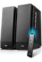 R1700BT Bluetooth Bookshelf Speakers, 66W RMS, Wooden Design, Dual RCA, Easy Controls