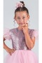 Tulle Girl's Kpl Dress Mnk0526 Dark Pink - 3