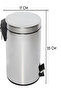 Stainless Steel Dustbin, Pedal Bin, Garbage Bin with Removable Bucket Round Shape, Use for - 2