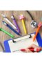 Healthcare Staff Collection Comfortable Typographic Flexible Grip Yellow Pink Red Orange Blue Pen Set of Five - 2
