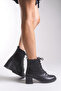 Runaphni Women's Heeled Boots 0012500 Black Skin - 5