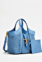 Tods Bag Kit Leather Knitting Kit Set of 4 Bags with Blue Cordless Buckle Wallet - 2