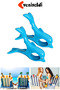 2 Pieces Blue Dolphin Beach Towel Peg Clips - Strong Grip and Wind Resistant Design