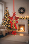 New Year's Red Star Bow and Bell Door Ornament 13X33 cm