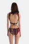 Top de bikini multicolor cu decolteu halter - 2