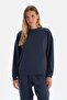 Navy Blue Basic Modal Sweatshirt