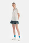 White Women's Pique Collar T-Shirt - 5