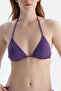 Top de bikini mic triunghi violet - 5