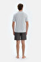 Light Grey Short Sleeve Crew Neck Basic T-Shirt - 2