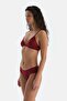 سروال داخلي هيبستر أساسي باللون العنابي مع تفاصيل دانتيل عند الخصر - 3