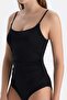 Black Corset Compact Swimsuit - 5
