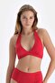 Rotes Dreieck-Bikini-Oberteil