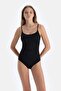 Black Corset Compact Swimsuit - 4