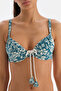 Yeşil - Ekru Kaplı Bikini Üstü - 4